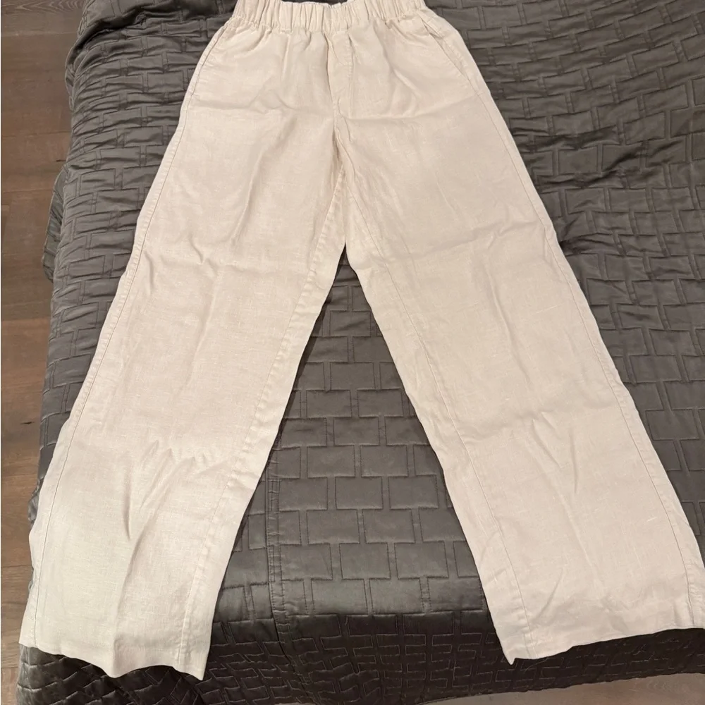 With nothing underneath Hemp palazzo trousers, size US2 - Picture 2 of 7